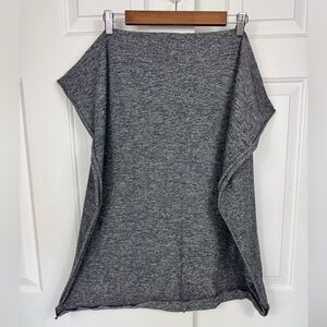Lululemon Scarf‎ Reversible Gray Black Stripe Snap Vinyasa Infinity Wrap
